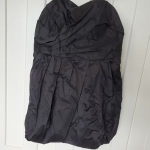 Davids bridal black bubble hem dress